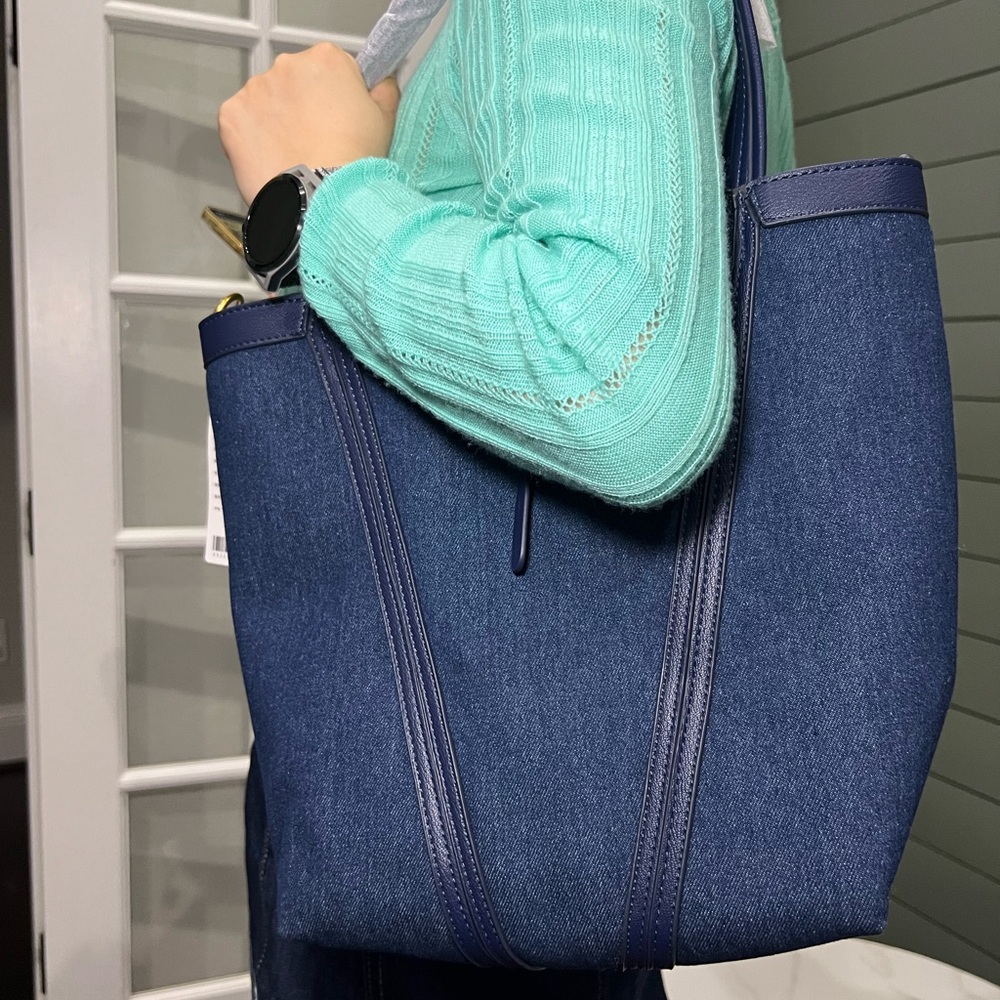 Stylish Blue Denim Tote Bag